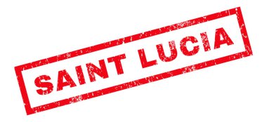 Saint Lucia kauçuk Stamp