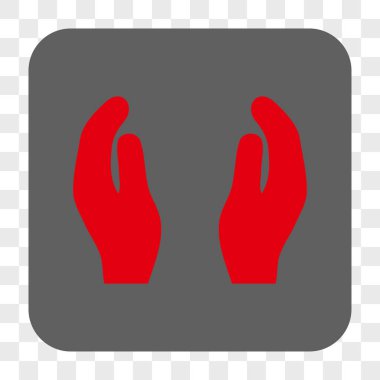 Alkış eller yuvarlak kare düğme