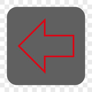 Ok sol yuvarlak kare düğme