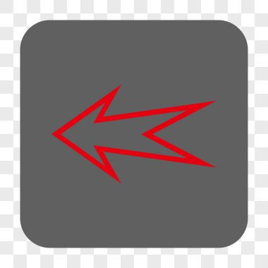 Ok sol yuvarlak kare düğme