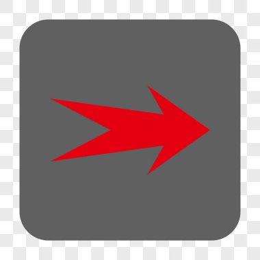 Ok sağ yuvarlak kare düğme