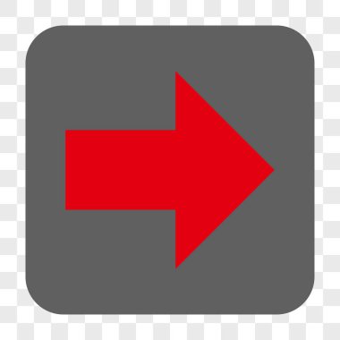 Ok sağ yuvarlak kare düğme