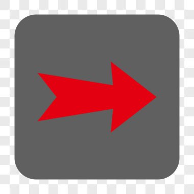 Ok sağ yuvarlak kare düğme