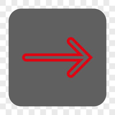 Ok sağ yuvarlak kare düğme