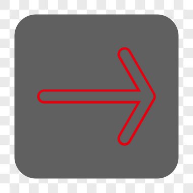 Ok sağ yuvarlak kare düğme