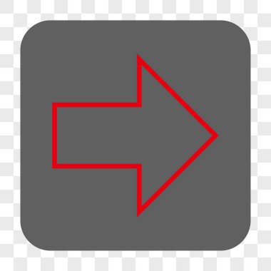 Ok sağ yuvarlak kare düğme