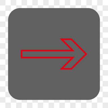 Ok sağ yuvarlak kare düğme