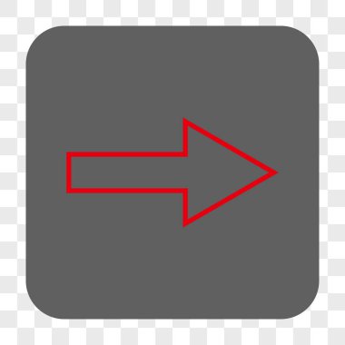 Ok sağ yuvarlak kare düğme