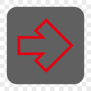 Ok sağ yuvarlak kare düğme