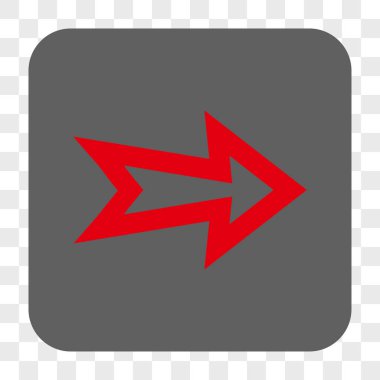 Ok sağ yuvarlak kare düğme