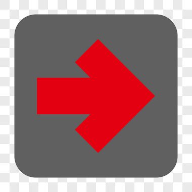 Ok sağ yuvarlak kare düğme