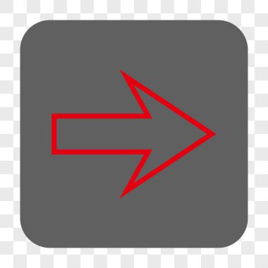 Ok sağ yuvarlak kare düğme