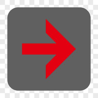 Ok sağ yuvarlak kare düğme