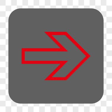 Ok sağ yuvarlak kare düğme