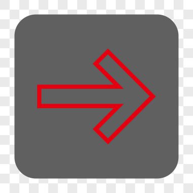 Ok sağ yuvarlak kare düğme