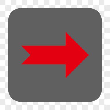 Ok sağ yuvarlak kare düğme