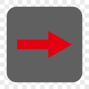 Ok sağ yuvarlak kare düğme