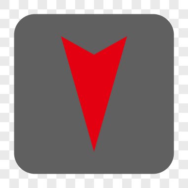 Ok ucu yuvarlatılmış kare düğmesini basılı