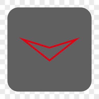 Ok ucu yuvarlatılmış kare düğmesini basılı