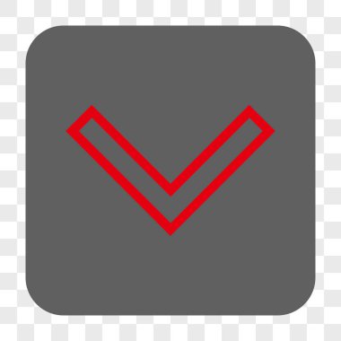 Ok ucu yuvarlatılmış kare düğmesini basılı