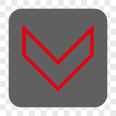 Ok ucu yuvarlatılmış kare düğmesini basılı