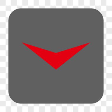 Ok ucu yuvarlatılmış kare düğmesini basılı