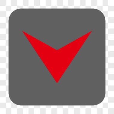 Ok ucu yuvarlatılmış kare düğmesini basılı