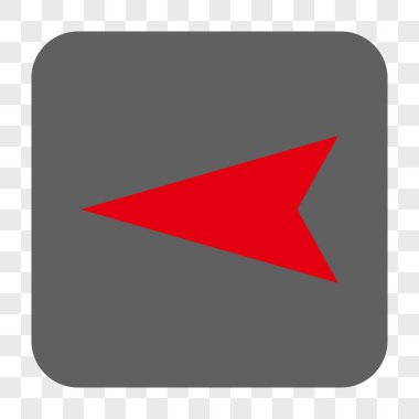 Ok ucu sol yuvarlak kare düğme