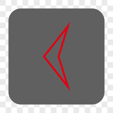 Ok ucu sol yuvarlak kare düğme