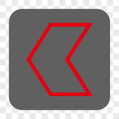 Ok ucu sol yuvarlak kare düğme