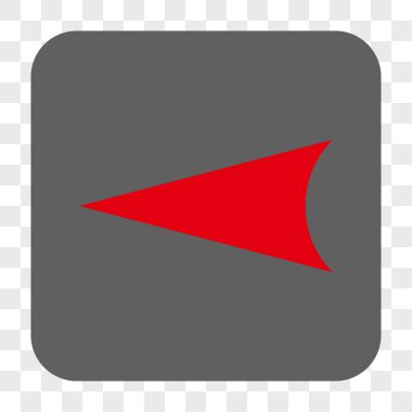 Ok ucu sol yuvarlak kare düğme