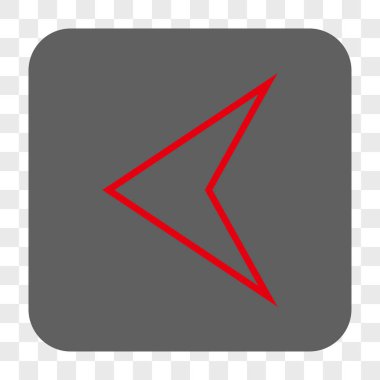 Ok ucu sol yuvarlak kare düğme