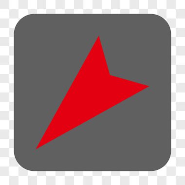 Kare düğme ok ucu sol aşağı yuvarlanmış