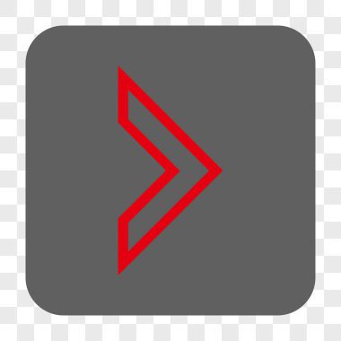 Ok ucu sağ yuvarlak kare düğme