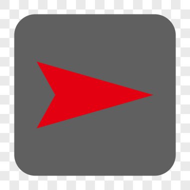 Ok ucu sağ yuvarlak kare düğme