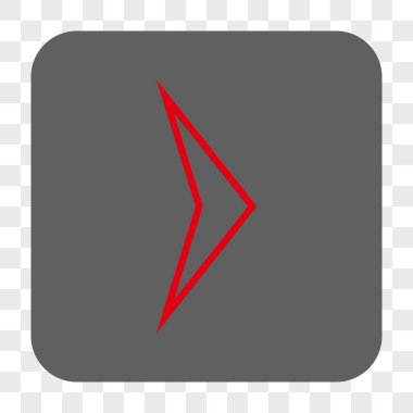 Ok ucu sağ yuvarlak kare düğme