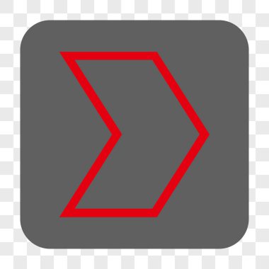 Ok ucu sağ yuvarlak kare düğme