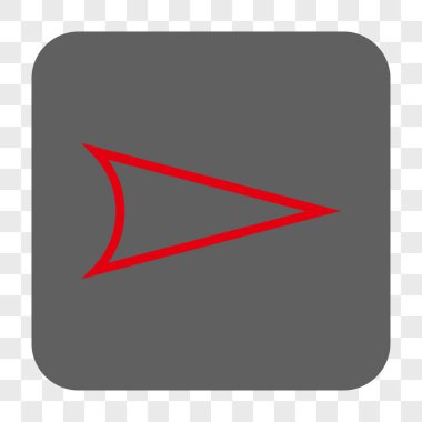 Ok ucu sağ yuvarlak kare düğme