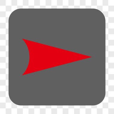 Ok ucu sağ yuvarlak kare düğme