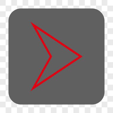 Ok ucu sağ yuvarlak kare düğme