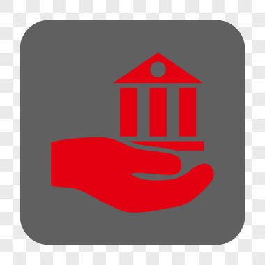 Banka hizmet yuvarlak kare düğme