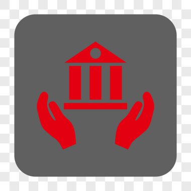 Banka hizmet yuvarlak kare düğme