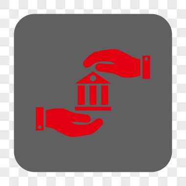 Banka hizmet yuvarlak kare düğme