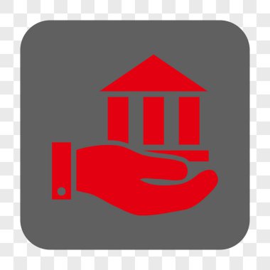 Banka hizmet yuvarlak kare düğme