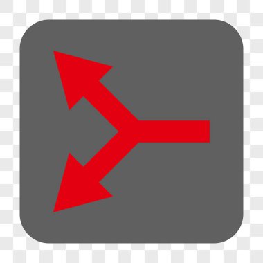 Bifurkasyon ok sol yuvarlak kare düğme