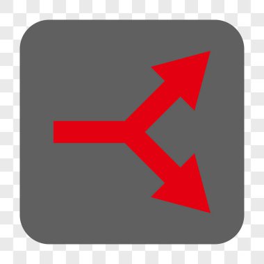 Bifurkasyon ok sağ yuvarlak kare düğme