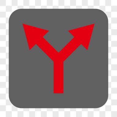 Yuvarlatılmış Kare düğmesini yukarı çatallanma ok