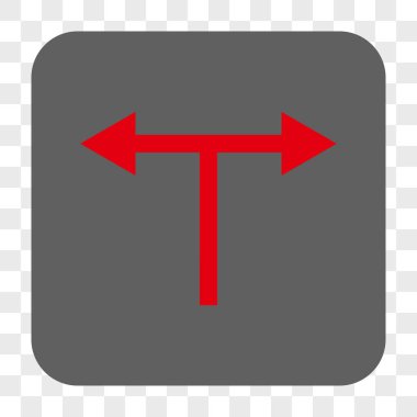 Bifurkasyon oklar sola doğru kare düğme yuvarlak