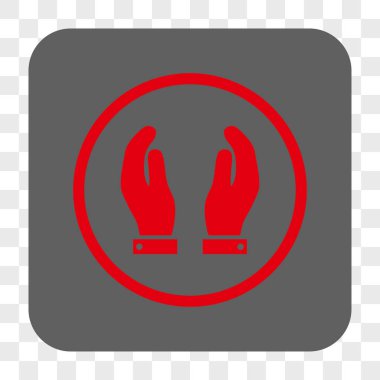 Eller yuvarlak kare düğme bakım