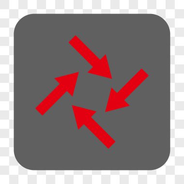 Merkezcil okları yuvarlak kare düğme